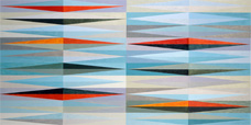 Two Squares 2006, oil on canvas, 233 x 116 cm <br /> (Private collection)